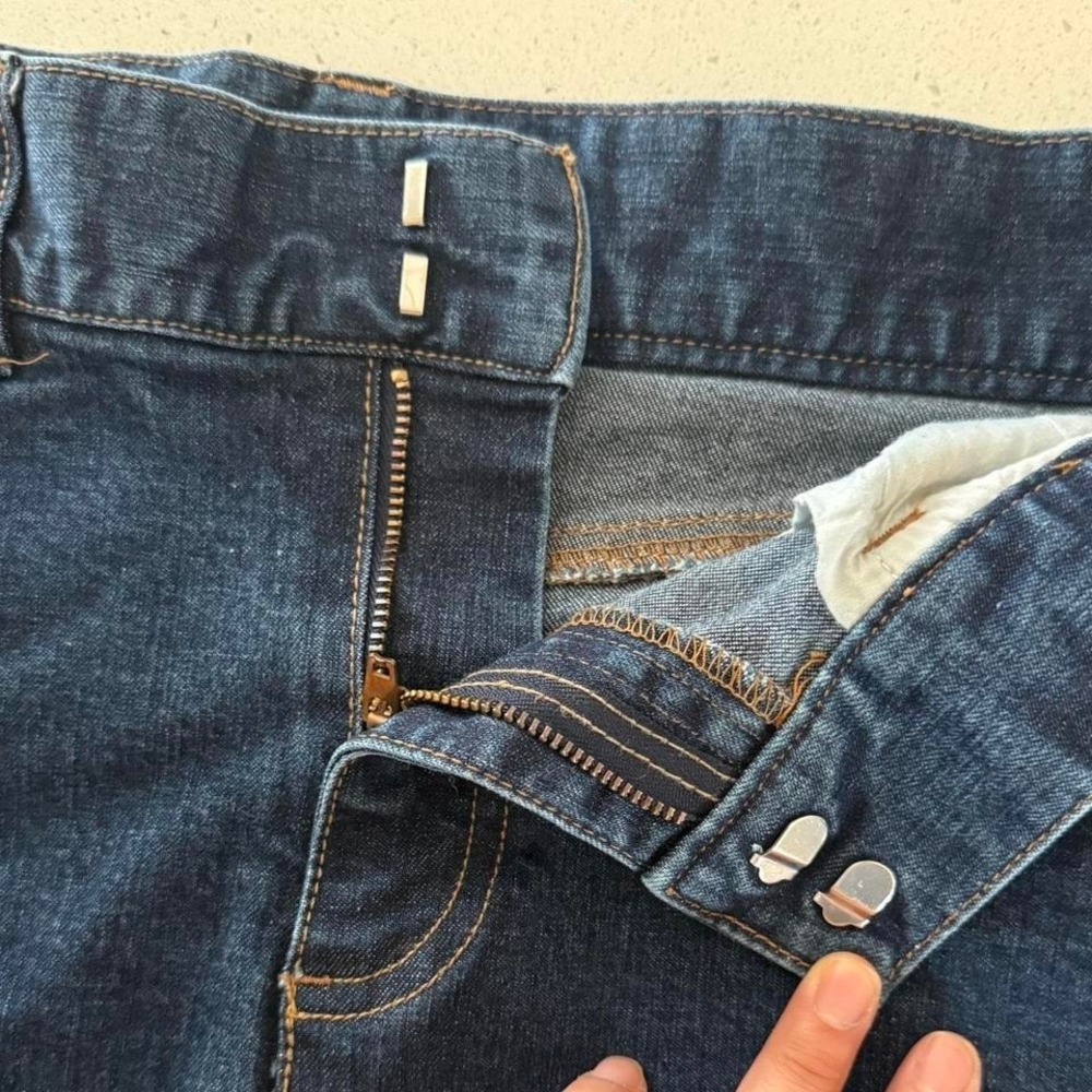 GAP Hip-Hugger Stretch Denim Mini Skirt – Dark Wash Y2K Retro – Size 8 - Picture 3 of 6